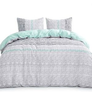 Brand New in Box Full Size Grey/Teal Comforter Set.